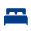 Pictogram van een bed